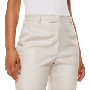 Babaton Command Faux Leather Pants 4 in Matte Pearl